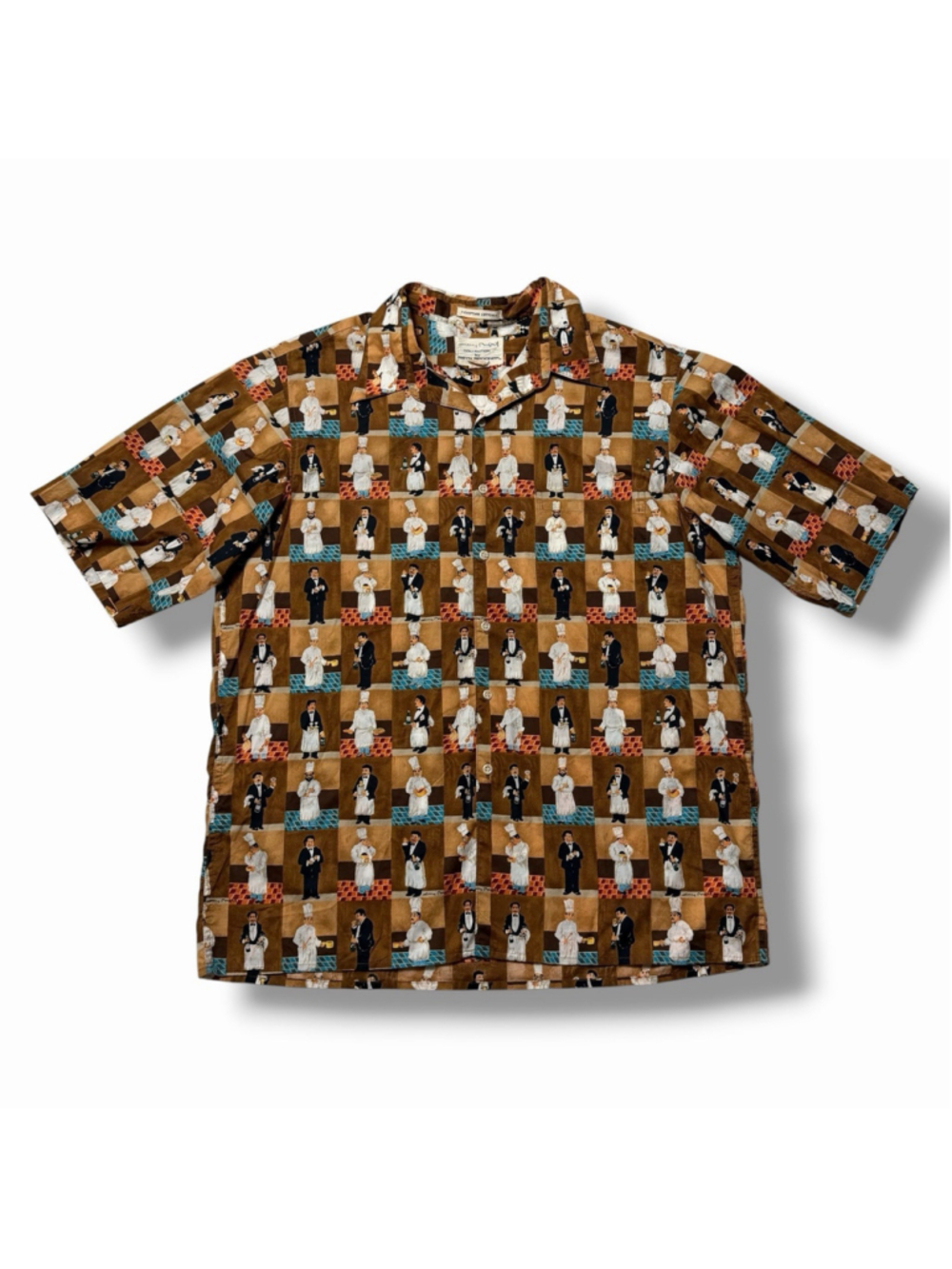 Reyn Spooner Guy Buffet Egyptian Cotton Von Appetit Scenic Print Button Up Large